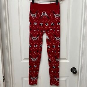 No Boundaries Girls Christmas Legging Reindeer Print Large 11-13